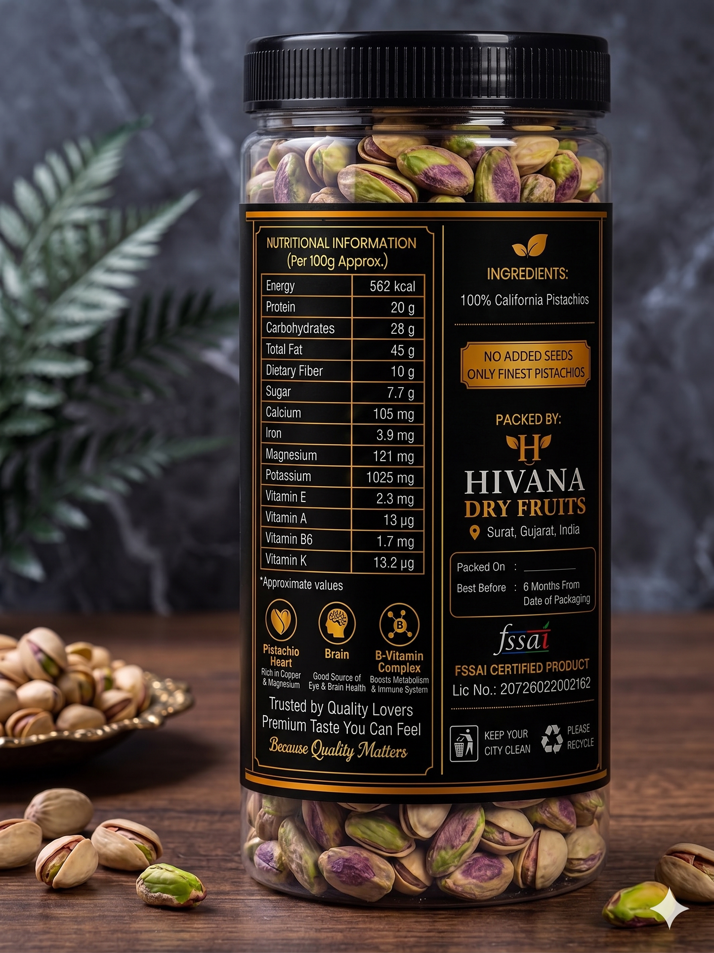 HIVANA Emerald Reserve Pistachios 400gm