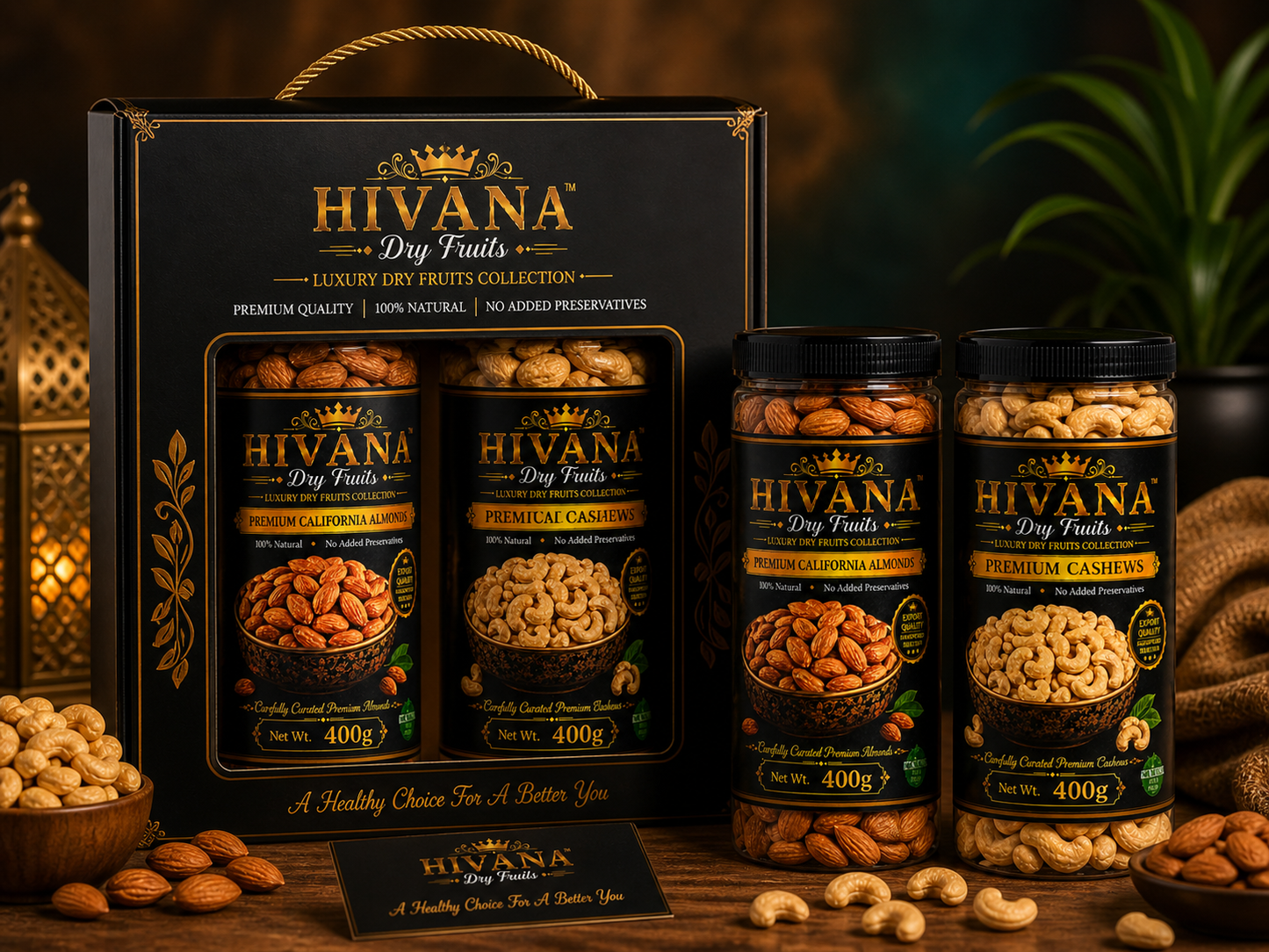 Almonds & Cashews Combo (400g Each)