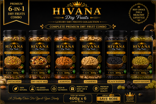 Hivana Premium 6-in-1 Dry Fruits Combo 400gm